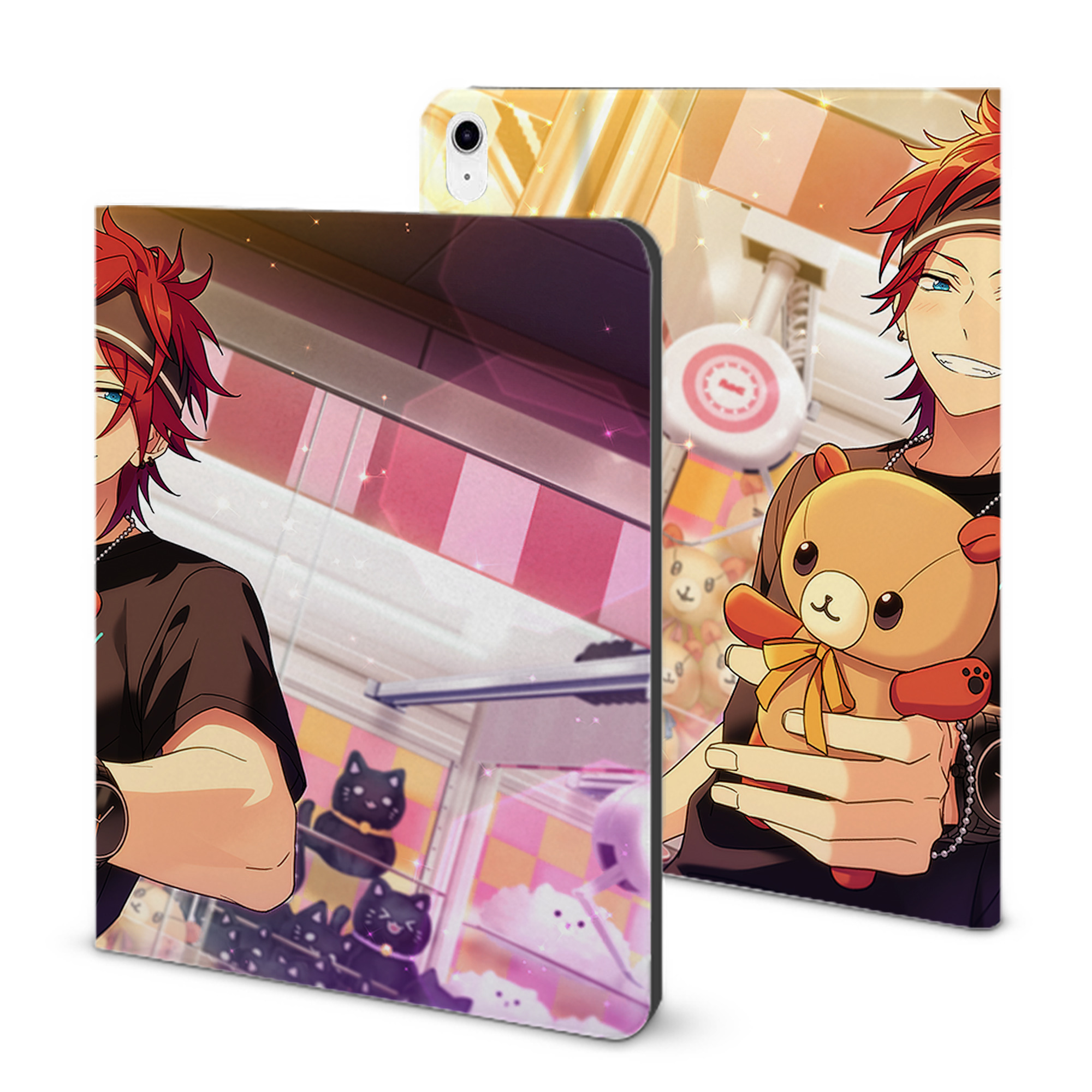 （画像用） あんさんぶるスターズ! Ensemble Stars IPad ケース ブック型 PUレザー TPU 耐衝撃 軽量 薄型 ペン収納なし 全面保護 IPad 各モデル対応